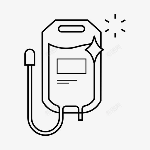 生理盐水袋静脉注射医疗图标svg_新图网 https://ixintu.com 人体 医疗 手术 改变 整形 水袋 溶液 生理 盐水 静脉注射