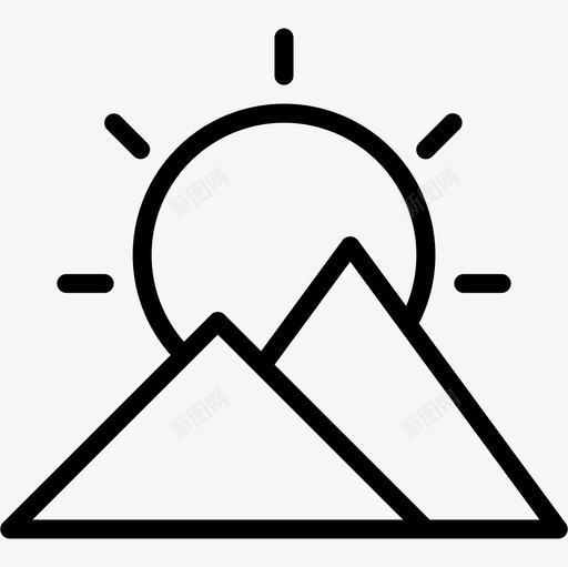 山旅行164直线图标svg_新图网 https://ixintu.com 旅行 直线