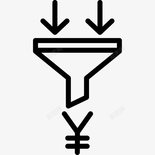 漏斗营销115线性图标svg_新图网 https://ixintu.com 漏斗 线性 营销115