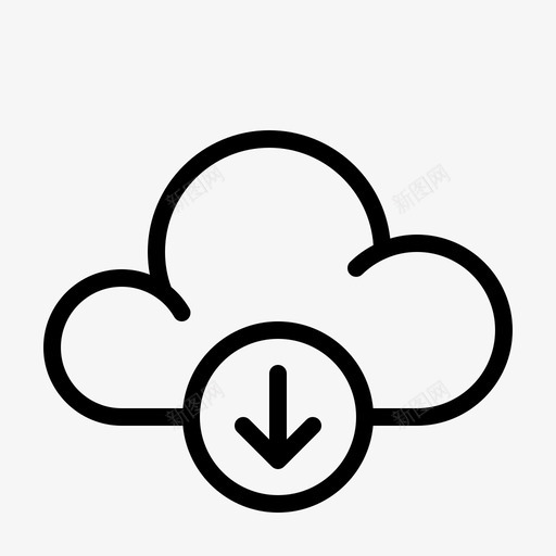 云文件夹云web图标svg_新图网 https://ixintu.com web 下载 文件夹 文档