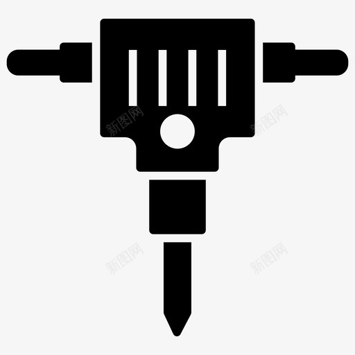 手提钻拆卸锤电锤图标svg_新图网 https://ixintu.com 工具字形图标 手提钻 拆卸锤 气动凿岩机 电锤 风钻
