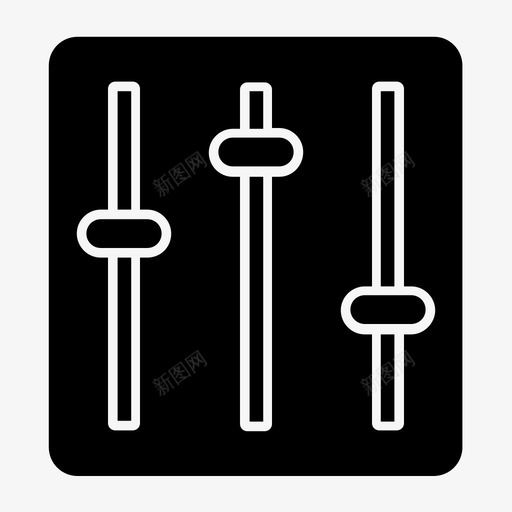均衡器音频控制图标svg_新图网 https://ixintu.com 均衡器 控制 播放器 音乐 音频