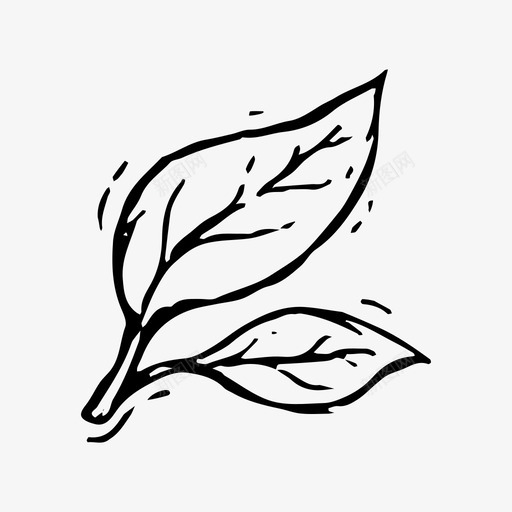 树叶冒险露营图标svg_新图网 https://ixintu.com 冒险 手绘 手绘冒险图标 树 树叶 露营