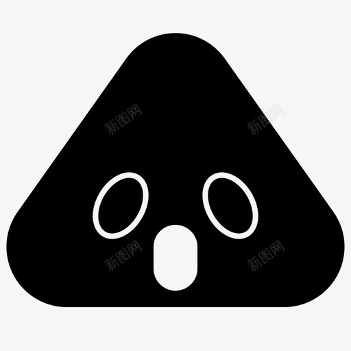 尖叫表情脸图标svg_新图网 https://ixintu.com 三角 三角情绪 尖叫 脸 表情