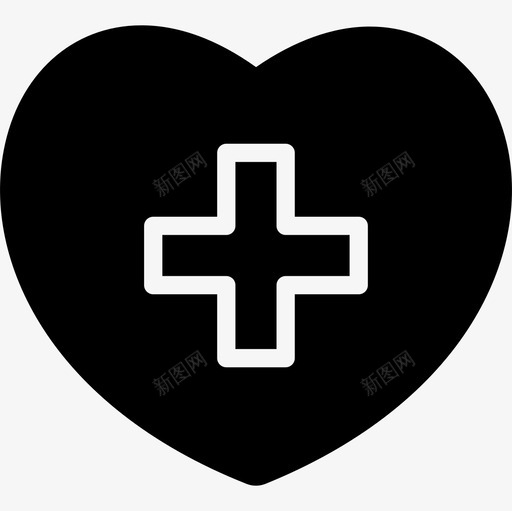 心脏医用130实心图标svg_新图网 https://ixintu.com 医用 实心 心脏