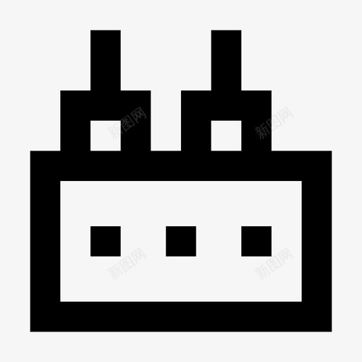建筑物工厂工业图标svg_新图网 https://ixintu.com 制造厂 厂房 工业 工厂 建筑物 轮廓