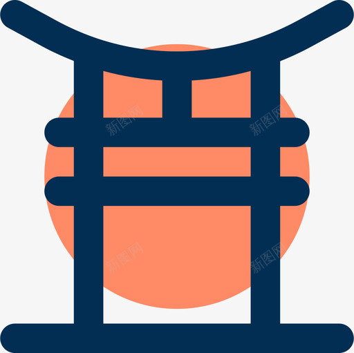 它岛神社28个地标性建筑线条色彩图标svg_新图网 https://ixintu.com 28个 地标 它岛 建筑 神社 线条 色彩