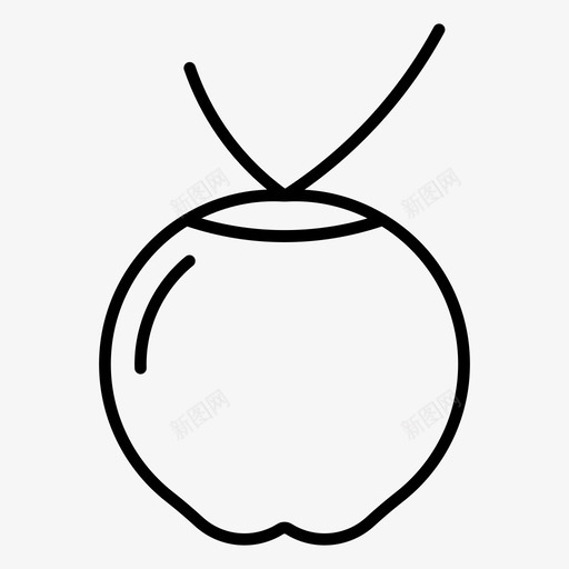 椰子水果健康图标svg_新图网 https://ixintu.com 健康 椰子 水果 素食 维生素