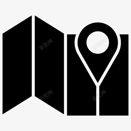 地图导航位置位置指针图标svg_新图网 https://ixintu.com 位置 图标 地图 天气 字形 定位器 导航 指针