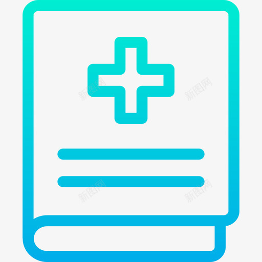 医学书籍医学134梯度图标svg_新图网 https://ixintu.com 书籍 医学 梯度
