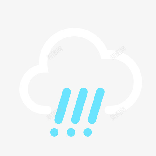 大暴雨(反白)svg_新图网 https://ixintu.com 大暴雨(反白)