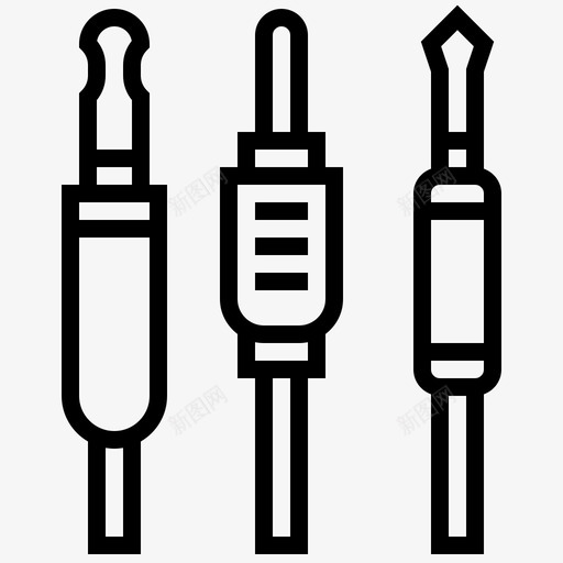 音频插孔接口设备图标svg_新图网 https://ixintu.com 接口 设备 音乐 音乐和多媒体线路 音频插孔