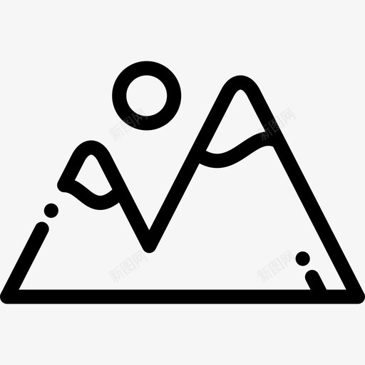 山自然68线性图标svg_新图网 https://ixintu.com 山 线性 自然68