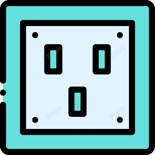 插座smarthome8线性颜色图标svg_新图网 https://ixintu.com smarthome8 插座 线性颜色