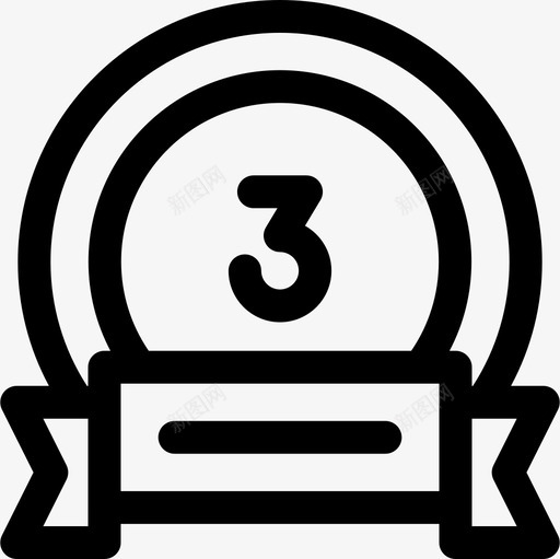 三等奖奖章2枚直系图标svg_新图网 https://ixintu.com 三等奖 奖章2枚 直系