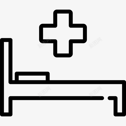 病房床诊所图标svg_新图网 https://ixintu.com 医疗 医疗保健 医院 病房 诊所