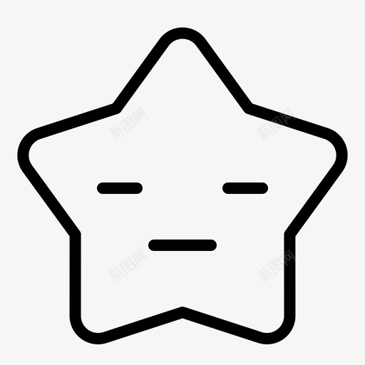 无表情表情脸图标svg_新图网 https://ixintu.com 无表情 表情 贴纸 轮廓