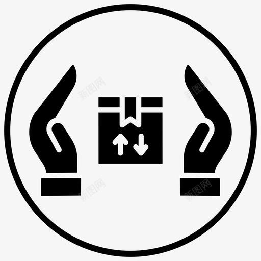 交付包裹保护图标svg_新图网 https://ixintu.com 交付 保护 包裹 安保 安全 布拉克 拉克 物流 费尔