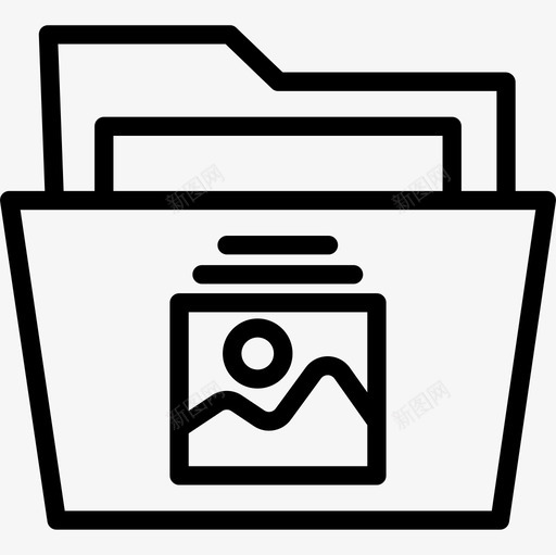 文件夹图形3线性图标svg_新图网 https://ixintu.com 图形设计3 文件夹 线性