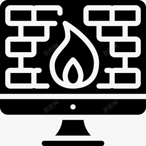 防火墙黑客24填充图标svg_新图网 https://ixintu.com 填充 防火墙 黑客