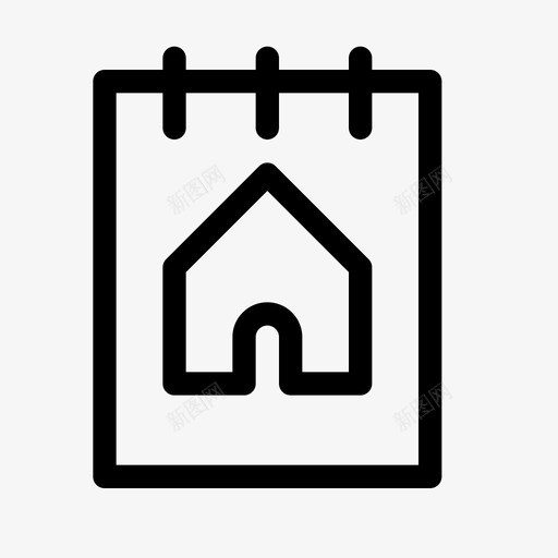 家庭笔记主页房子图标svg_新图网 https://ixintu.com 主页 写作 家庭 房子 笔记 记事本