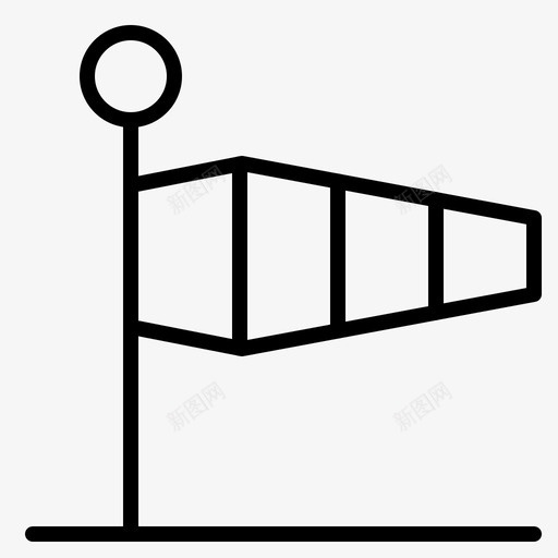 空气风旗子图标svg_新图网 https://ixintu.com 假期 旗子 空气 速度 风 风袜子