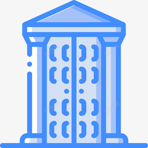 门建筑门4蓝色图标svg_新图网 https://ixintu.com 建筑门4 蓝色 门