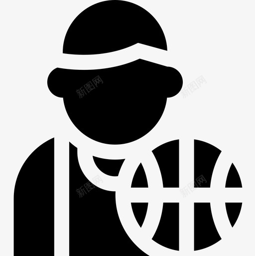 篮球运动员体育头像5填充图标svg_新图网 https://ixintu.com 体育头像5 填充 篮球运动员