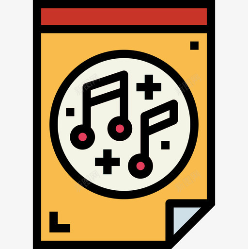 音乐文件文件和文件45线性颜色图标svg_新图网 https://ixintu.com 文件 线性 音乐 颜色