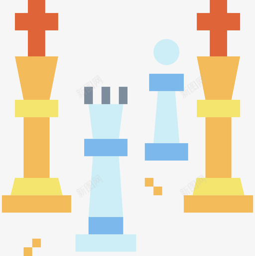 国际象棋儿童2平局图标svg_新图网 https://ixintu.com 儿童2 国际象棋 平局
