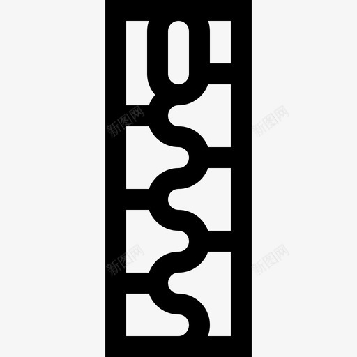 拉链针织3线状图标svg_新图网 https://ixintu.com 拉链 线状 针织3