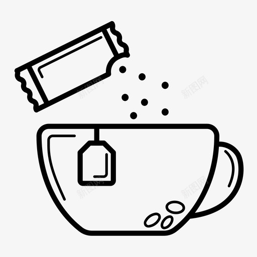 采购产品茶和糖茶和糖咖啡图标svg_新图网 https://ixintu.com 咖啡 杯子 热饮 茶和糖 茶收集 采购产品茶和糖