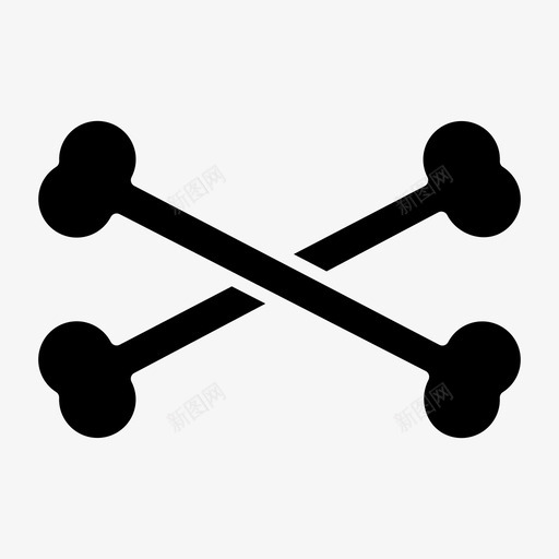 骨加勒比海交叉骨图标svg_新图网 https://ixintu.com 交叉骨 加勒比海 海盗 骨