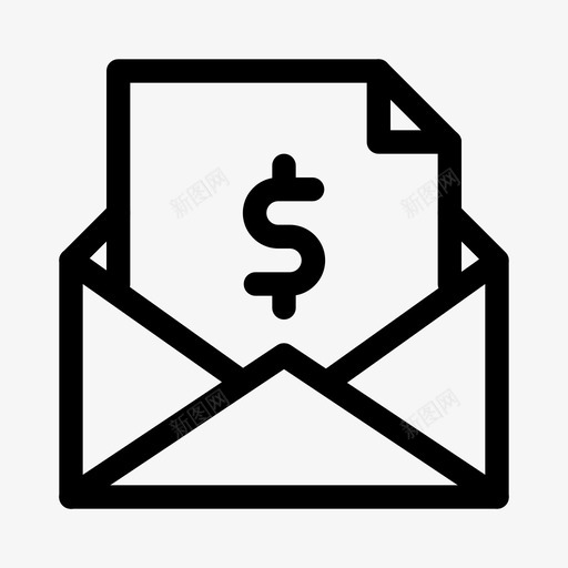 邮件商务财务图标svg_新图网 https://ixintu.com 商务 管理 财务 邮件