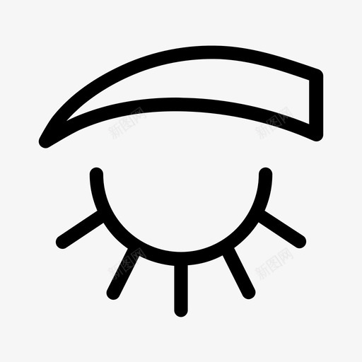 美女眉毛睫毛图标svg_新图网 https://ixintu.com 80个 图标 眉毛 睫毛 线图 美女 美容化妆