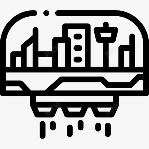 太空未来技术11线性图标svg_新图网 https://ixintu.com 太空 未来技术 线性