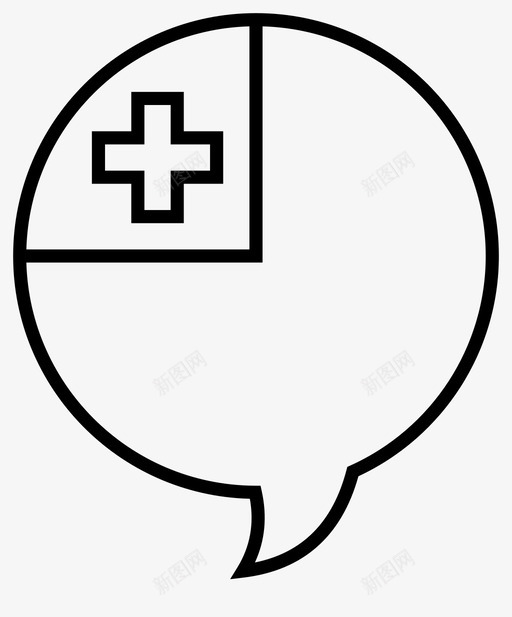 汤加语对话旗帜图标svg_新图网 https://ixintu.com 世界 世界语 对话 旗帜 汤加语 简化 语言