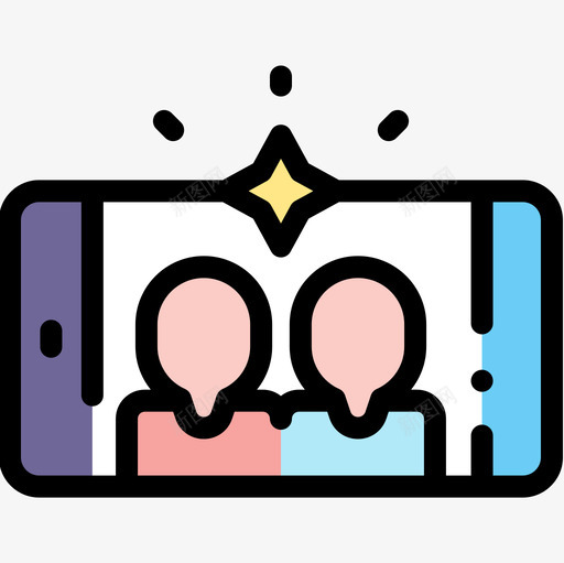 电话友谊27线性颜色图标svg_新图网 https://ixintu.com 友谊 电话 线性 颜色