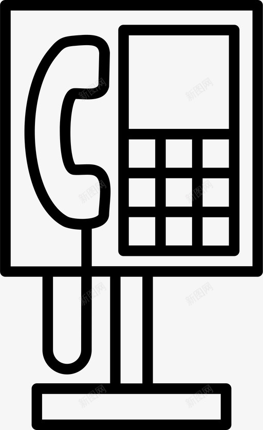 电话电话亭公用电话图标svg_新图网 https://ixintu.com 元素 公用电话 城市 电话 电话亭