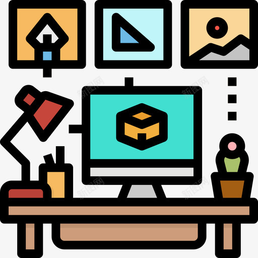Office图4线性颜色图标svg_新图网 https://ixintu.com Office 图4 线性颜色