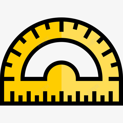 量角器办公室供应商4线性颜色图标svg_新图网 https://ixintu.com 办公室供应商4 线性颜色 量角器