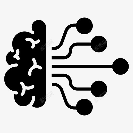 大脑人工流动图标svg_新图网 https://ixintu.com 人工 大脑 智能 流动