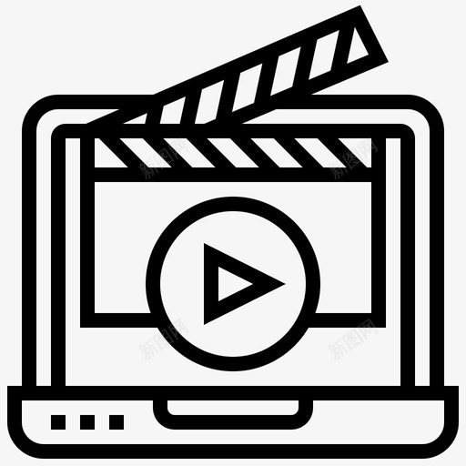 录像电影院拍板图标svg_新图网 https://ixintu.com 多媒体 录像 拍板 电影 电影院 音乐