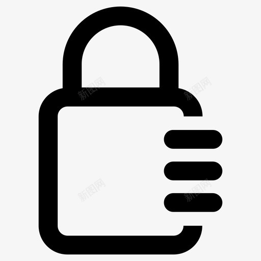锁挂锁密码锁图标svg_新图网 https://ixintu.com 保护 安全 密码锁 挂锁