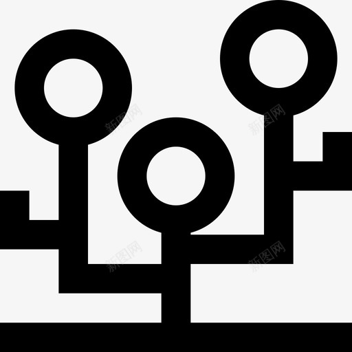 森林树木5线形图标svg_新图网 https://ixintu.com 树木 森林 线形