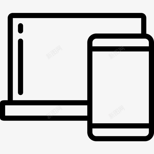 设备移动接口线性图标svg_新图网 https://ixintu.com 接口 移动 线性 设备