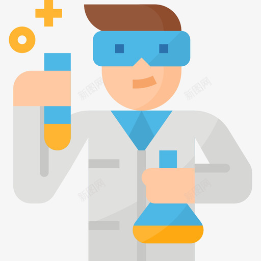 科学家科学106扁平图标svg_新图网 https://ixintu.com 扁平 科学 科学家