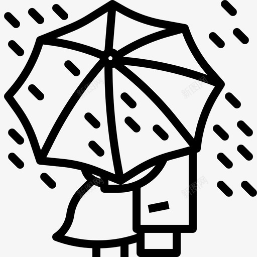 雨中情侣亲吻巴黎图标svg_新图网 https://ixintu.com 亲吻 巴黎 有爱的巴黎 浪漫 雨中情侣
