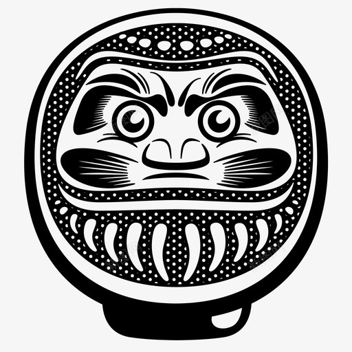 daruma娃娃日本日本娃娃图标svg_新图网 https://ixintu.com daruma lucky mache papier 传统 娃娃 日本