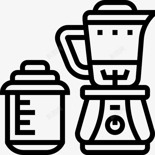 搅拌机厨房工具27线性图标svg_新图网 https://ixintu.com 厨房工具27 搅拌机 线性